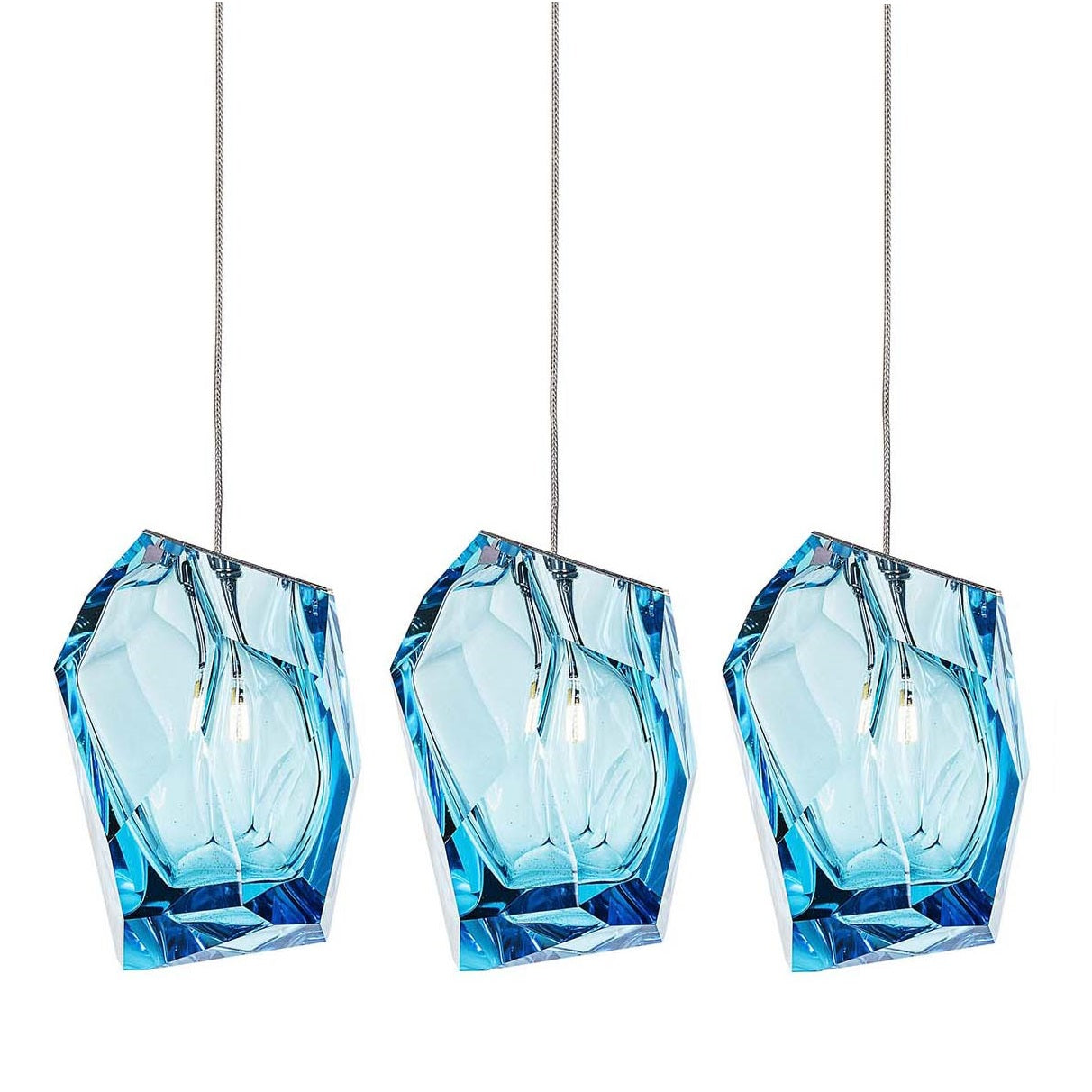 Crystal Rock 3-Light Cluster Pendant Light