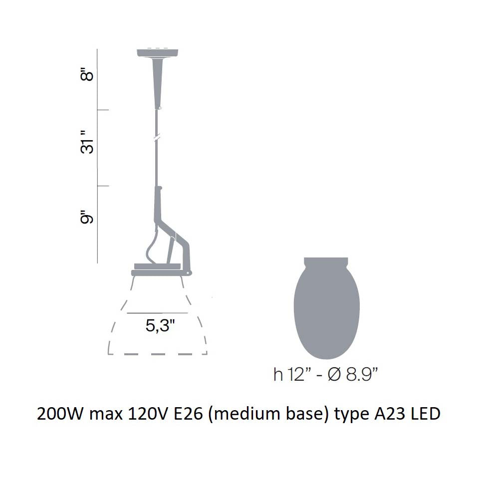 GlassGlass Egg Pendant Light