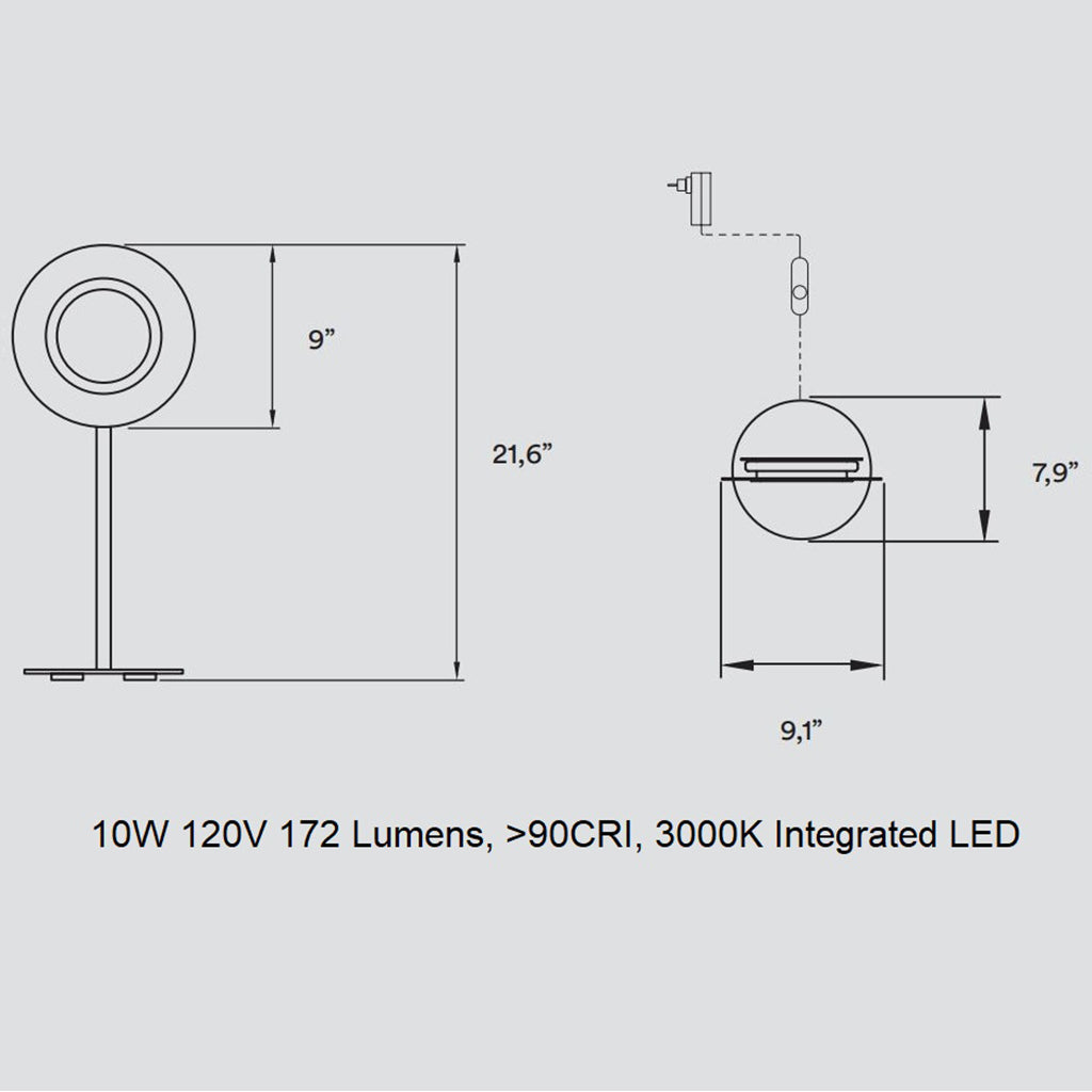 Lens Table Lamp