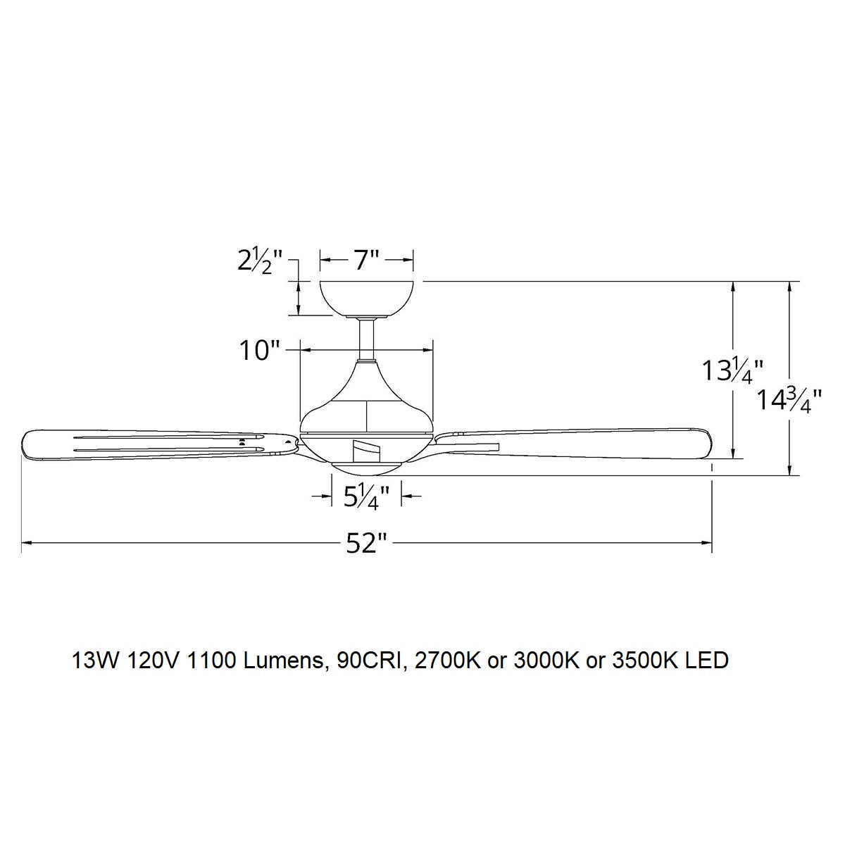 Mykonos Indoor/Outdoor LED Smart Ceiling Fan