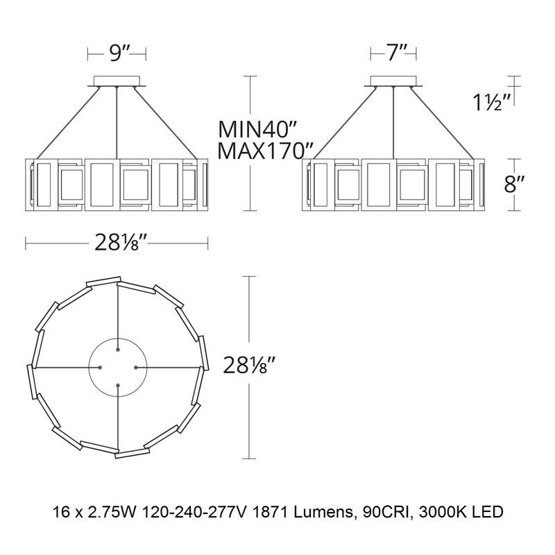Fury LED Round Chandelier
