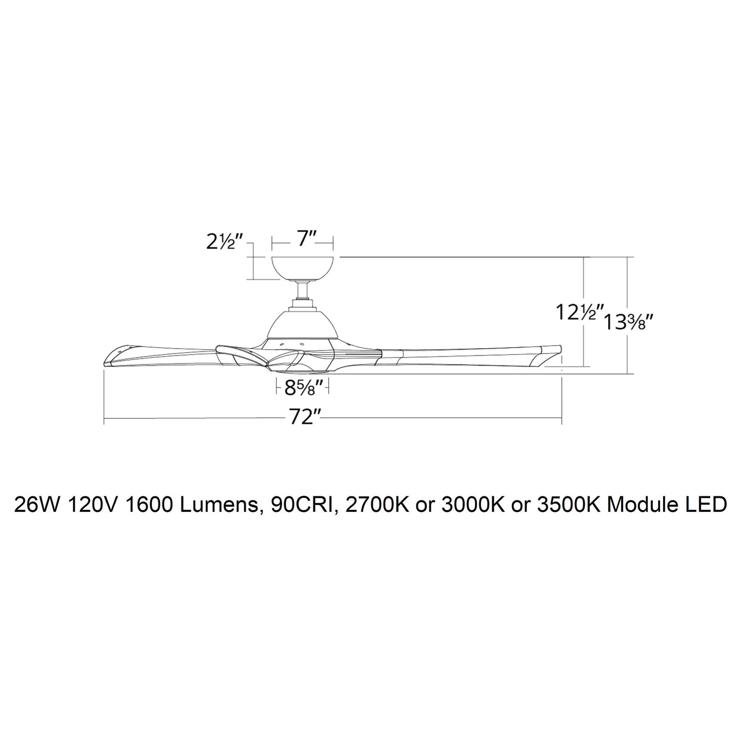 Woody Indoor/Outdoor LED Smart Ceiling Fan