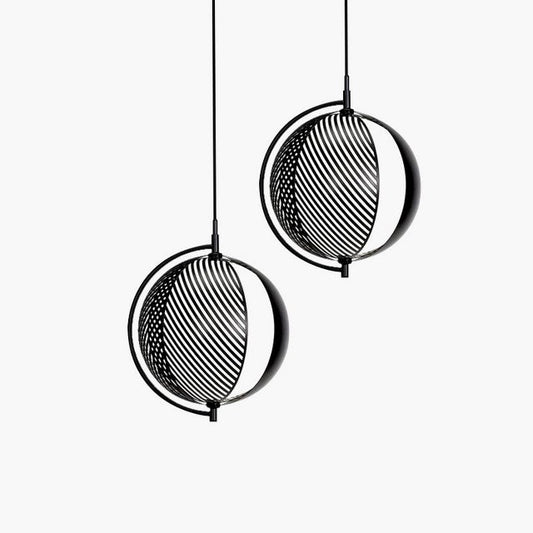 Drena Abstract Caged Sphere Pendant Light