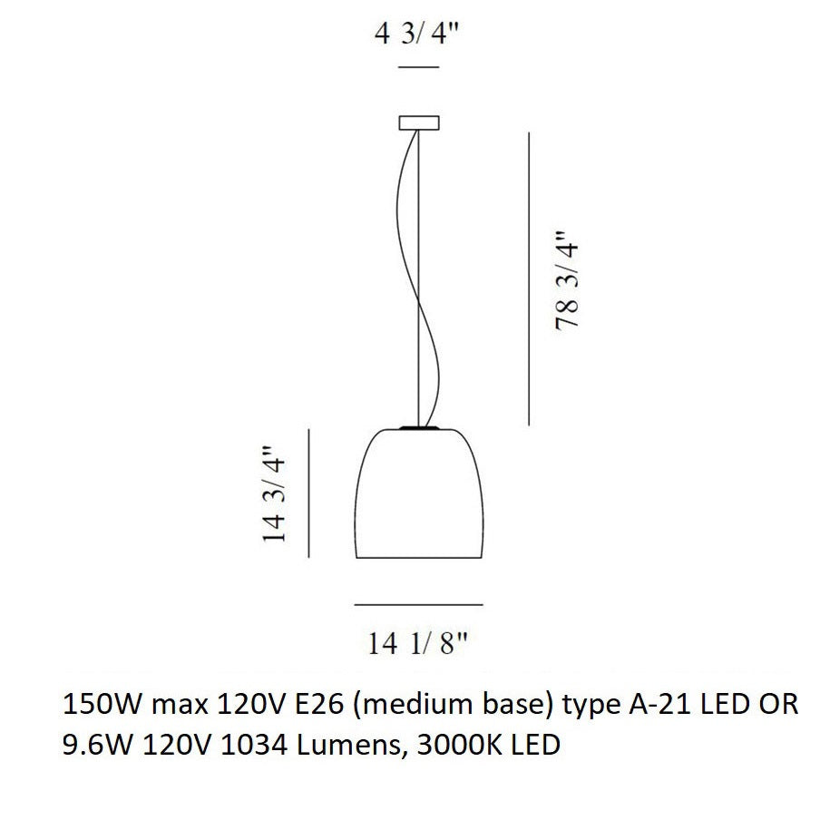 Notte Metal Suspension Light