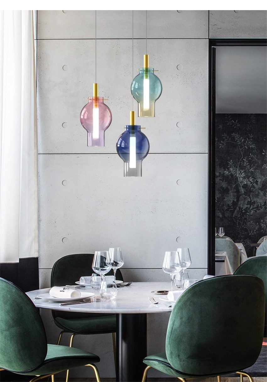 Lia Color Glass Pendant Light