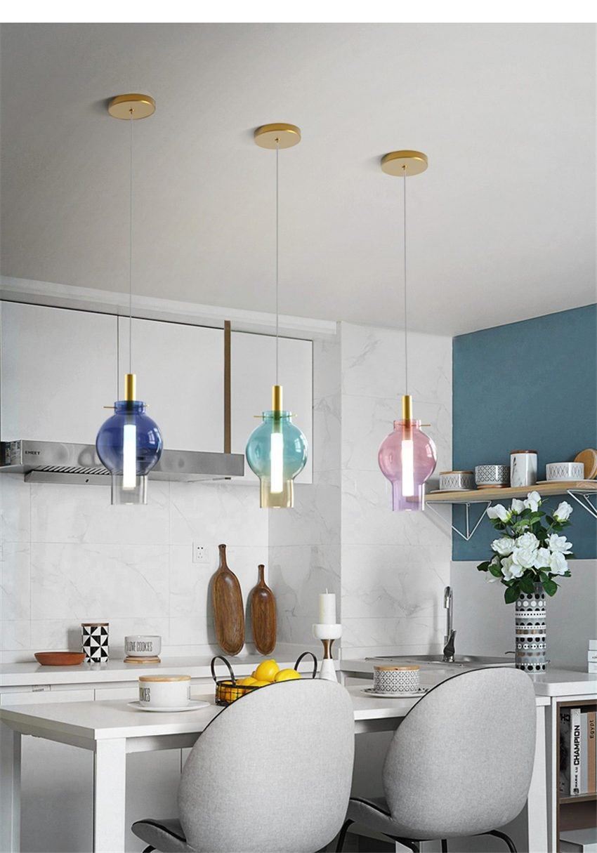 Lia Color Glass Pendant Light