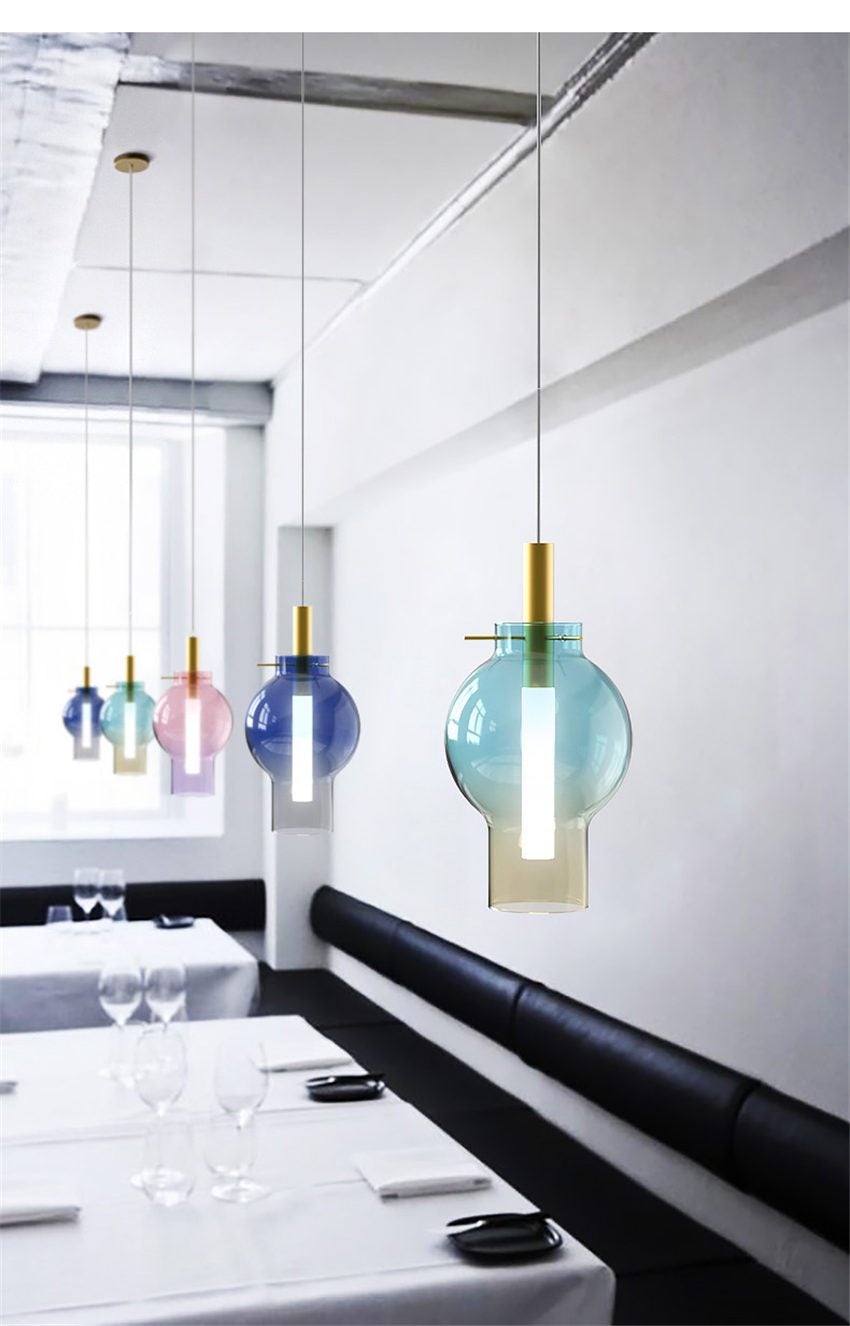 Lia Color Glass Pendant Light