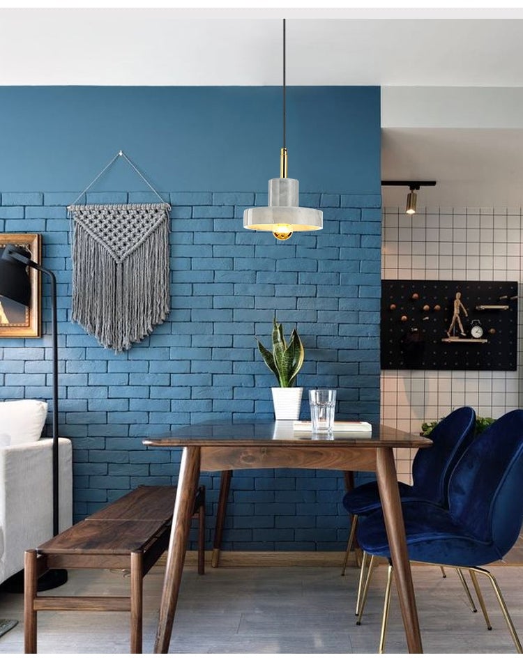 Galia Brass Marble Pendant Light