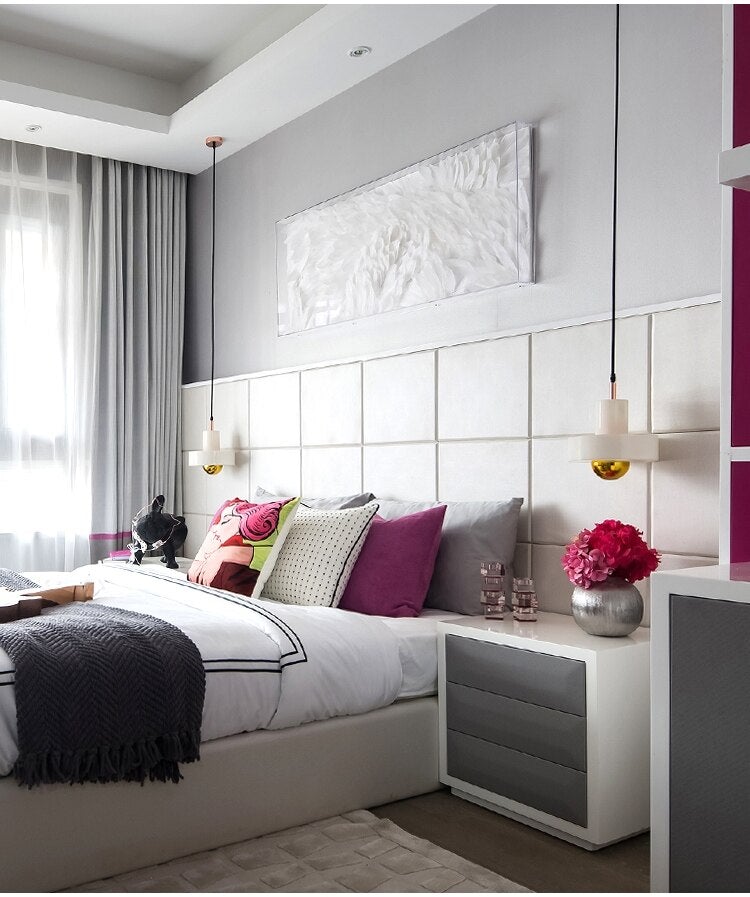 Galia Brass Marble Pendant Light