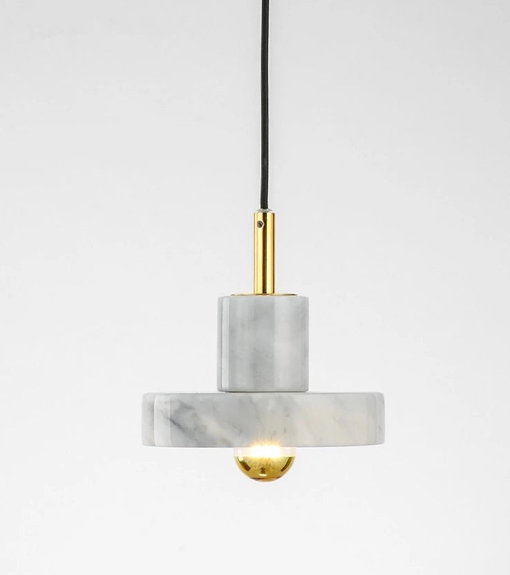 Galia Brass Marble Pendant Light