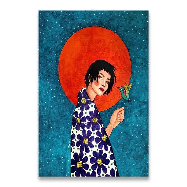 Woman in Bold Canvas Print