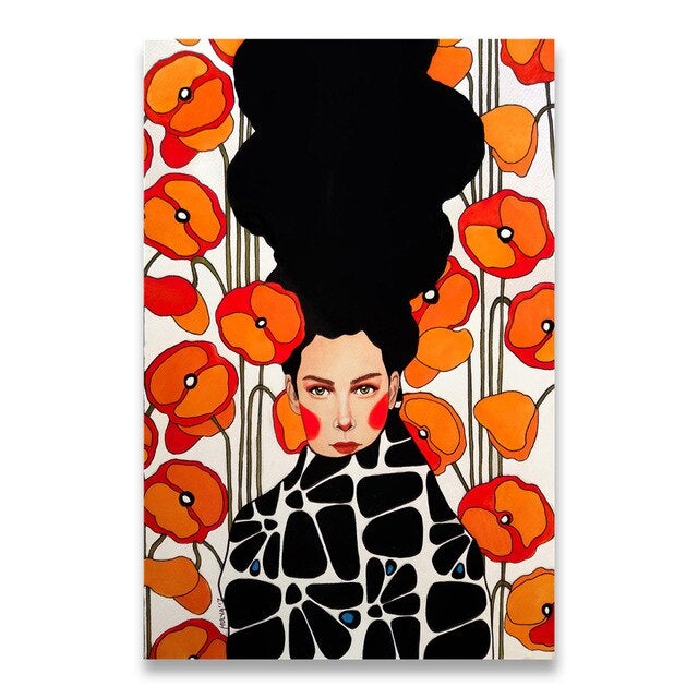 Woman in Bold Canvas Print