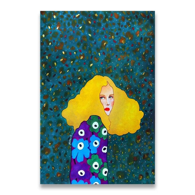 Woman in Bold Canvas Print