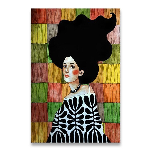 Woman in Bold Canvas Print