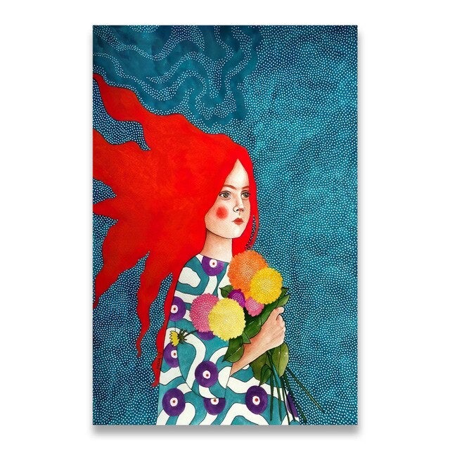 Woman in Bold Canvas Print