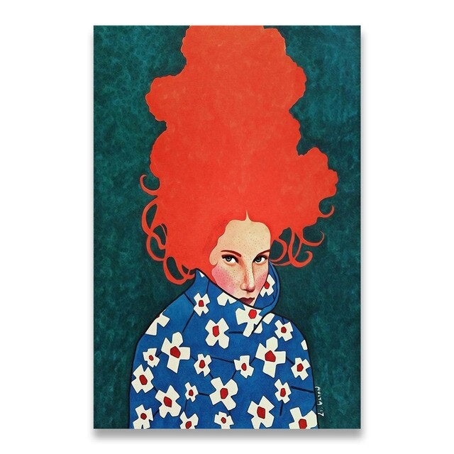 Woman in Bold Canvas Print