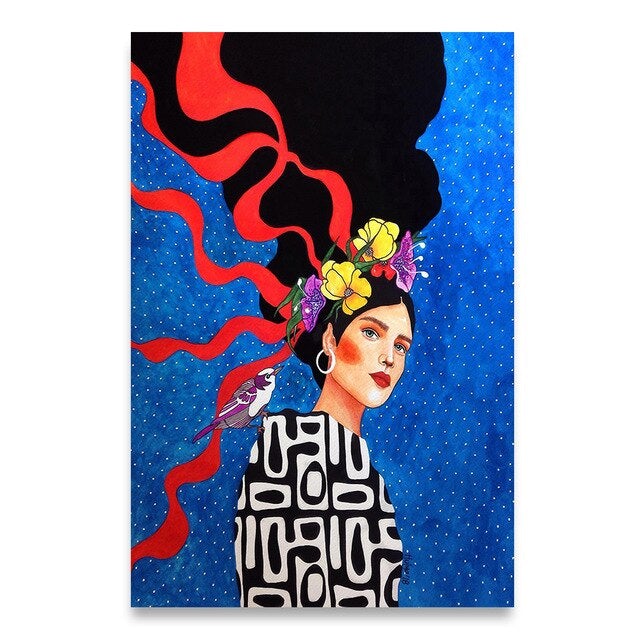 Woman in Bold Canvas Print