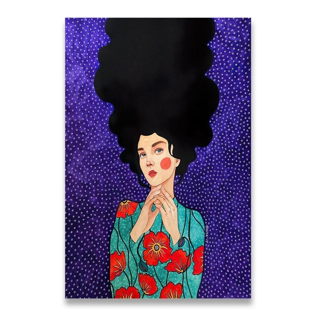 Woman in Bold Canvas Print