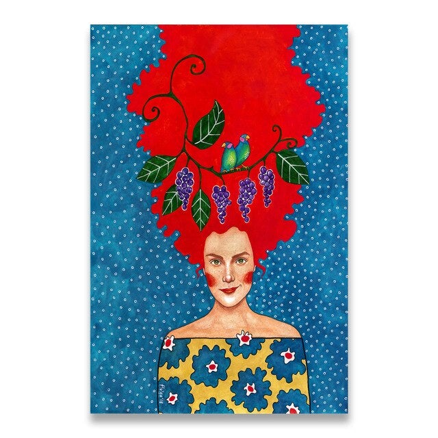 Woman in Bold Canvas Print