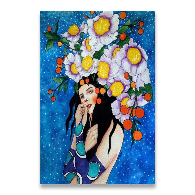 Woman in Bold Canvas Print