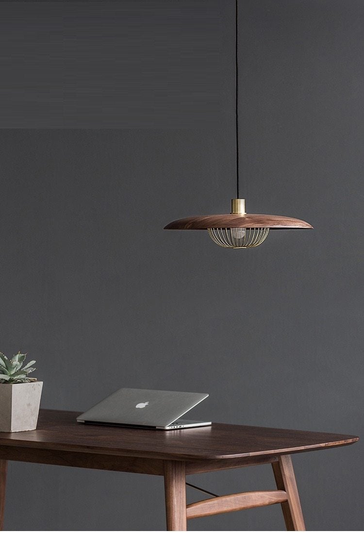 Rann Caged Wooden Pendant Light