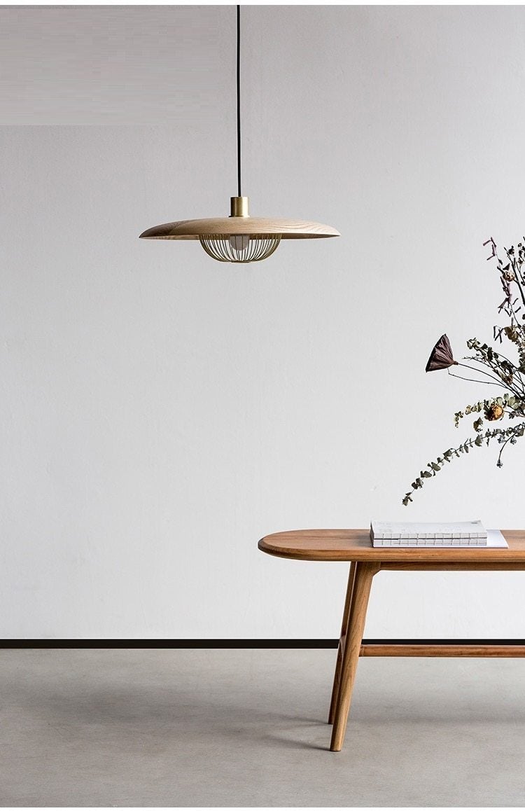 Rann Caged Wooden Pendant Light