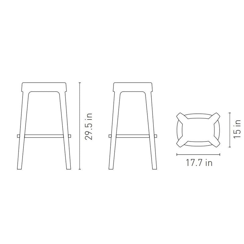 Ombra Backless Bar Stool
