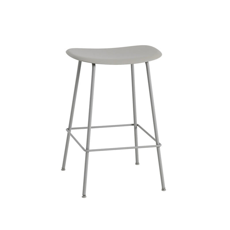 Fiber Backless Stool with Tube Base