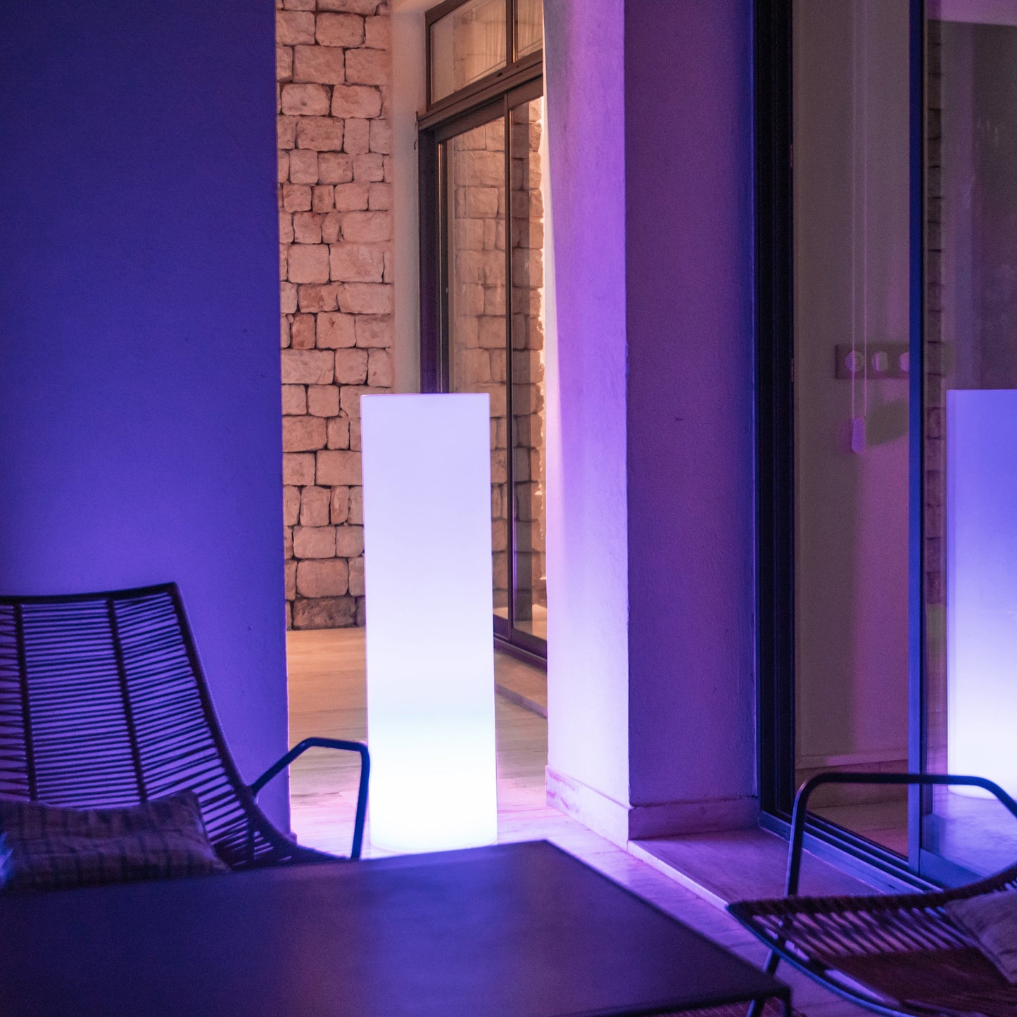 Tower Outdoor Bluetooth LED Floor Lamp