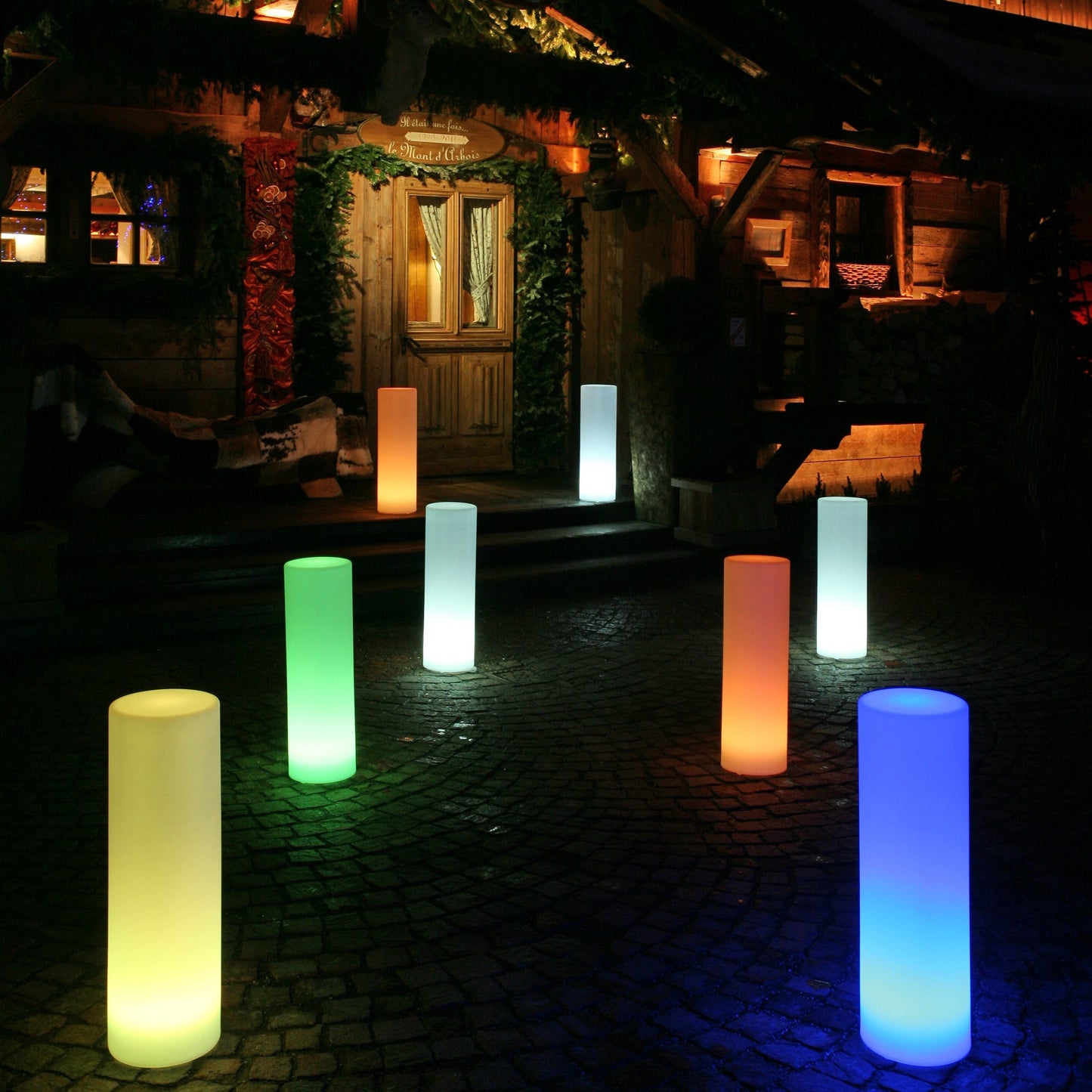 Tower Outdoor Bluetooth LED Floor Lamp