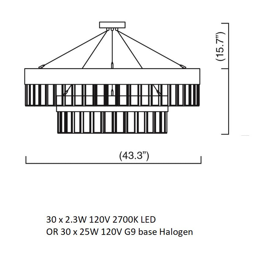 Solaris Twin Chandelier
