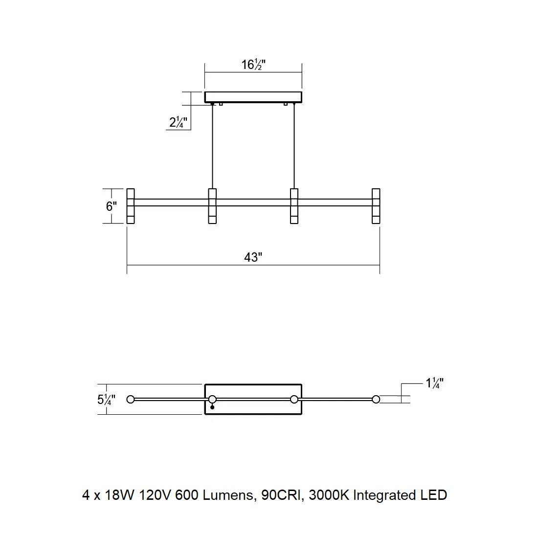 Systema Staccato Linear Pendant Light