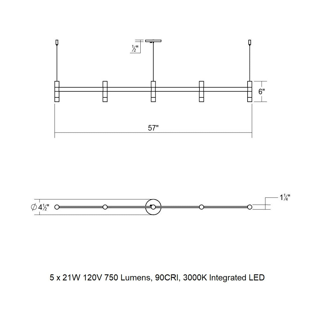 Systema Staccato Linear Pendant Light