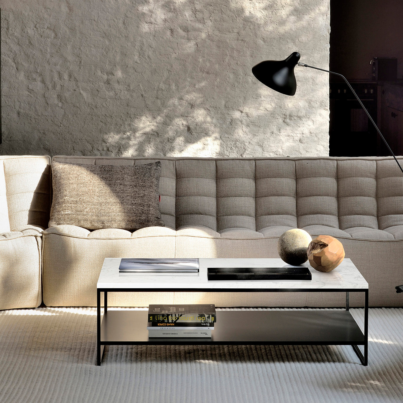 Stone Rectangular Coffee Table
