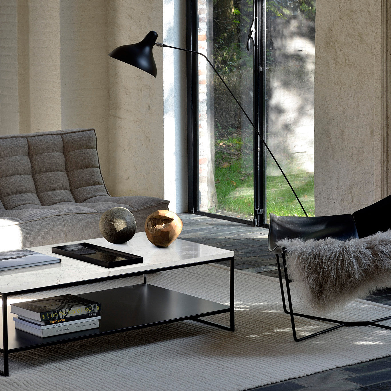 Stone Rectangular Coffee Table