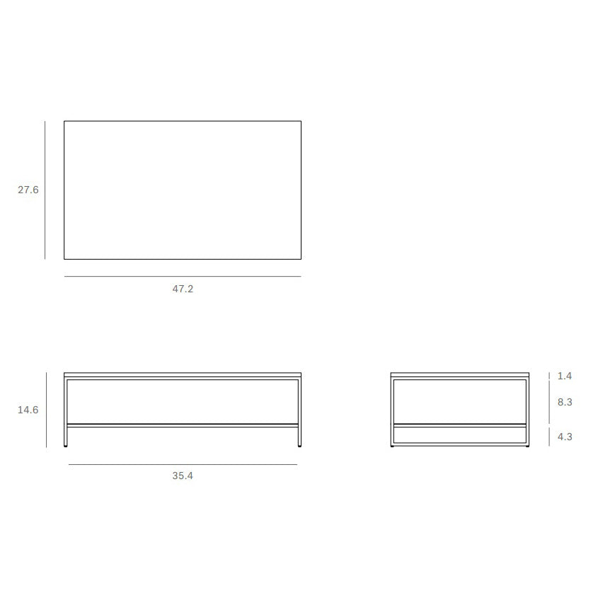 Stone Rectangular Coffee Table