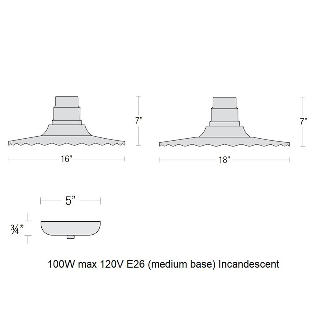 Radial Wave Outdoor Pendant Light