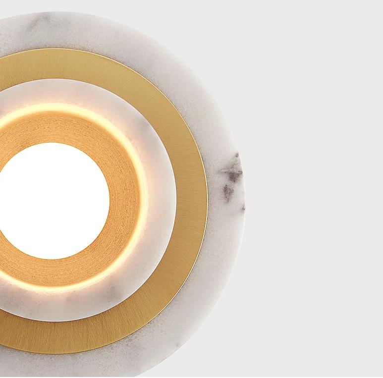 Lagri I Marble Brass Pendant Light