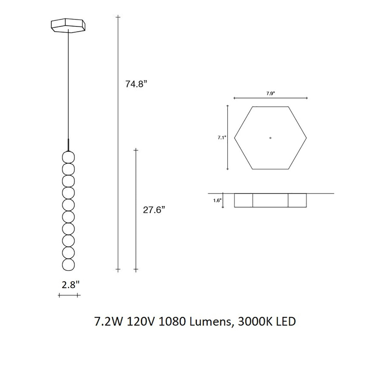 Abacus LED Pendant Light