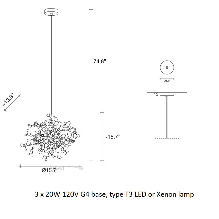 Argent Mini Pendant Light with Disc