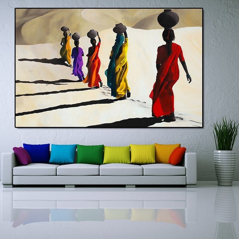 Walking in the Desert Canvas Print