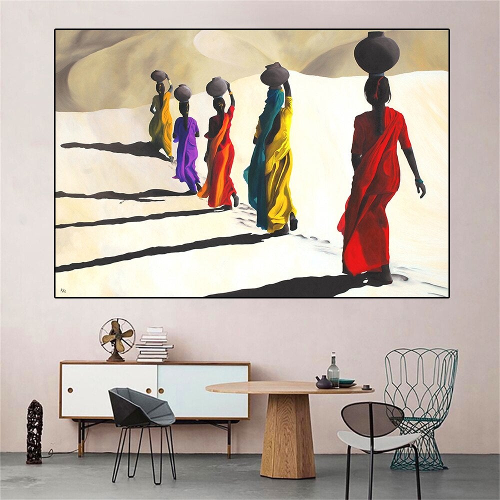 Walking in the Desert Canvas Print