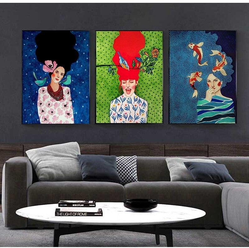 Woman in Bold Canvas Print