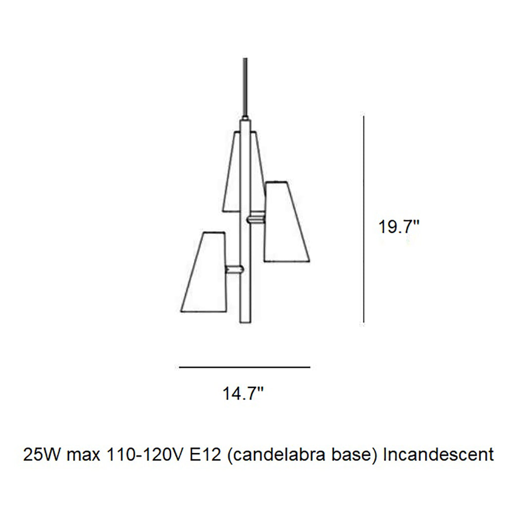 Cono 3-Light Pendant Light