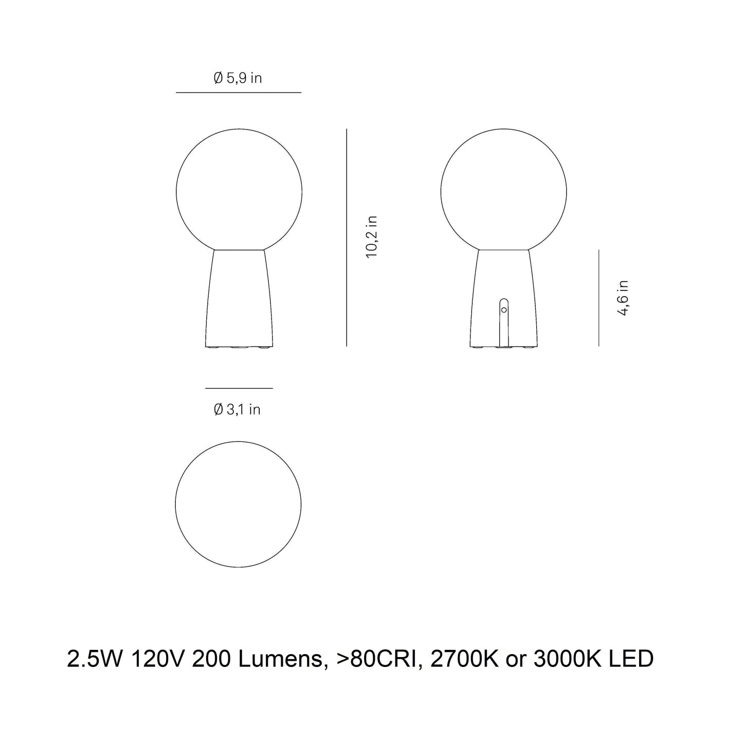 Olimpia Portable Table Lamp