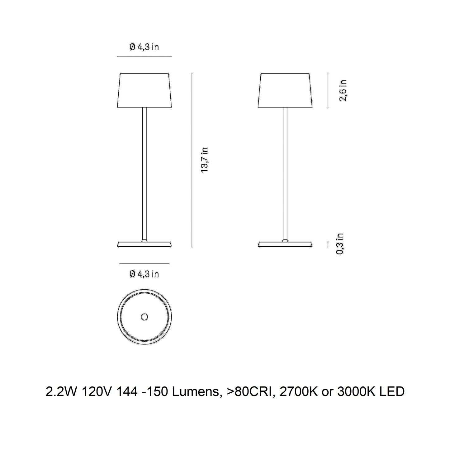 Olivia Portable Table Lamp