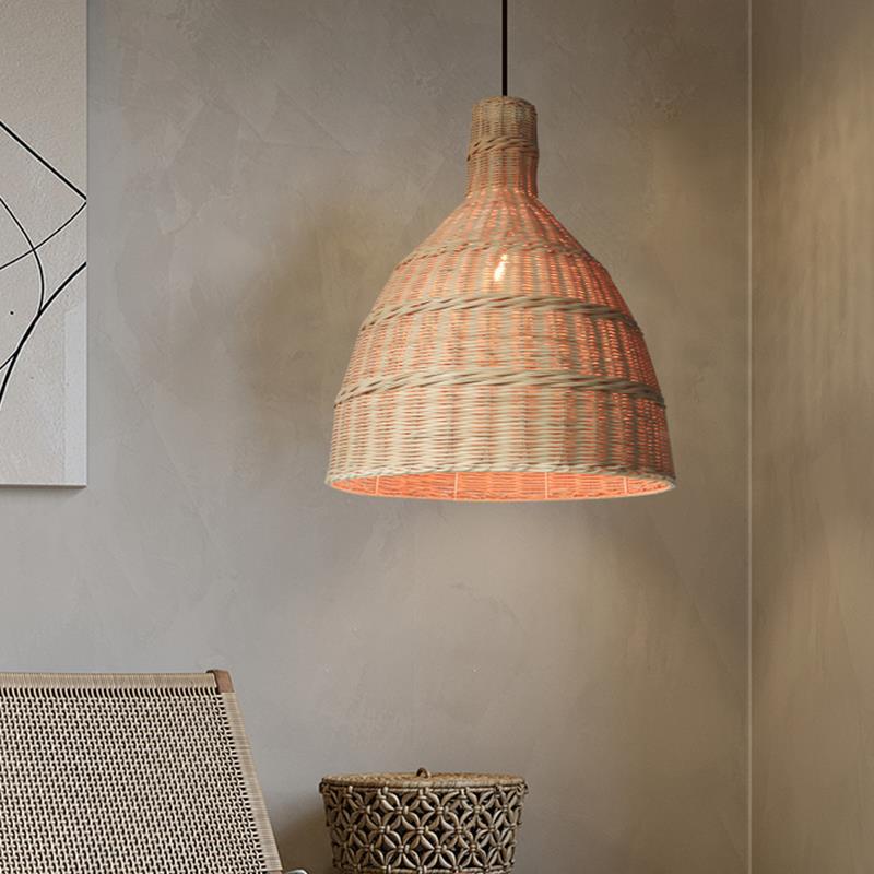 New Large Wabi-sabi Style Rattan Pendant Light