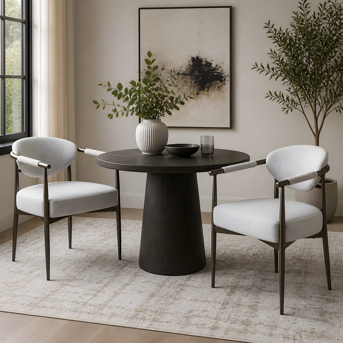 The Atelier Chair — Beige Upholstered Dining Chairs (Set of 2)