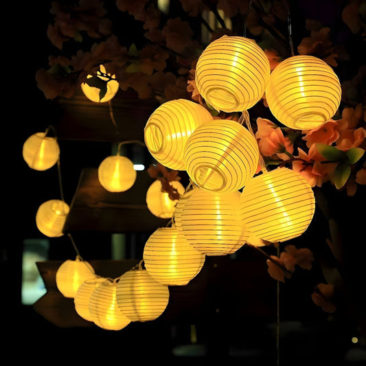 Plastic Lantern String Lamp Decorative LED Festive Lighting for Outdoor