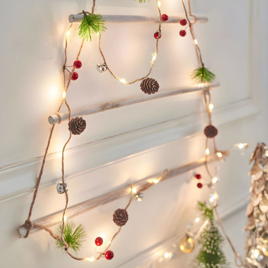 Modern Metal Rope Light LED Christmas Decorative Lights with Switch for Bedroom